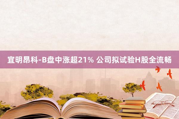 宜明昂科-B盘中涨超21% 公司拟试验H股全流畅